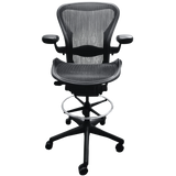 Herman Miller Office Task Chair Size C / Lumbar Support Herman Miller Aeron Classic (V1) Drafting Stool