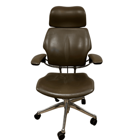 Humanscale Freedom with Headrest - Black Leather (Renewed) - Office Logix Shop