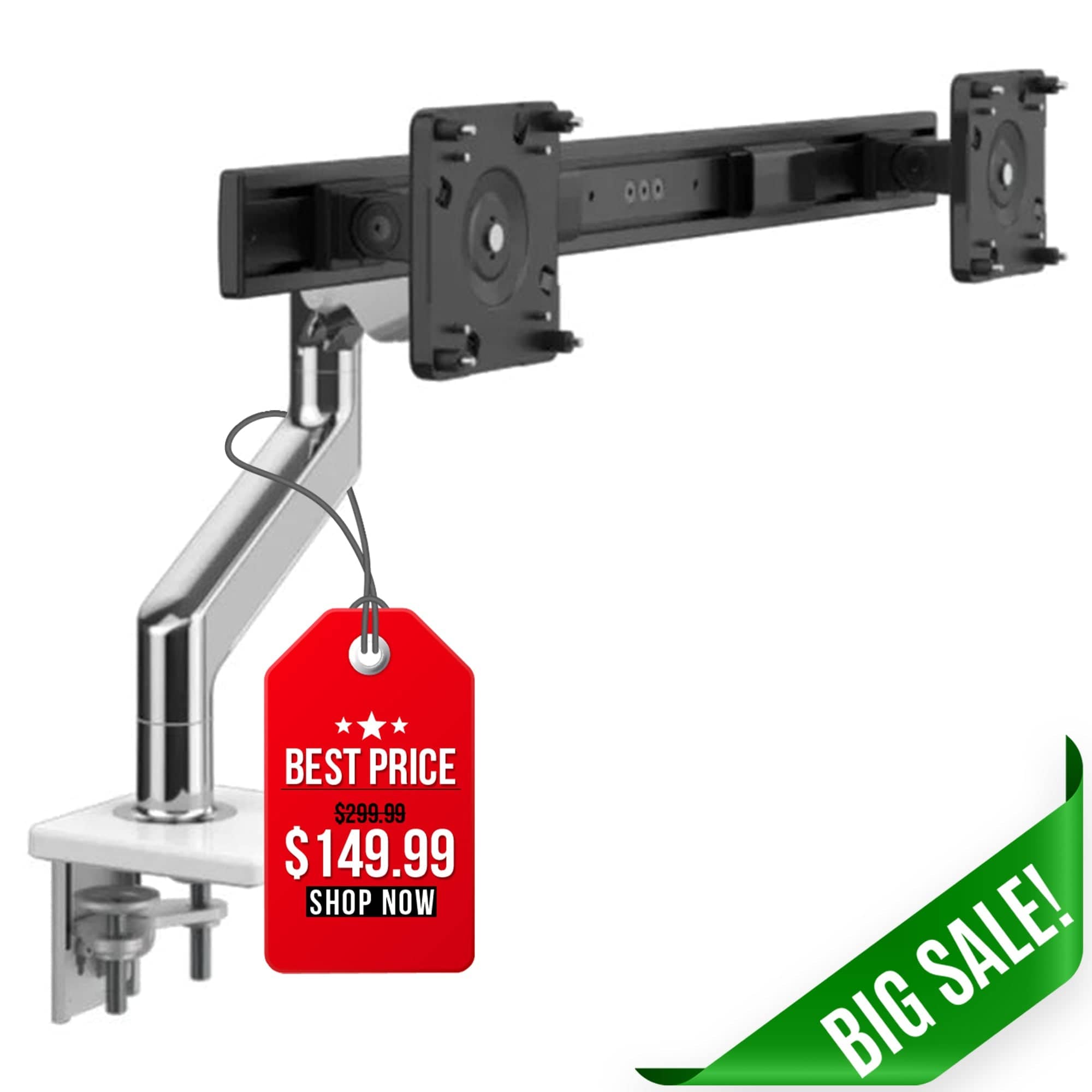Humanscale M8.1 Dual Monitor Arm with Crossbar (Used Open Box