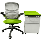 Knoll Generation Chair & Herman Miller Meridian Pedestal Bundle (Renewed) - Office Logix Shop