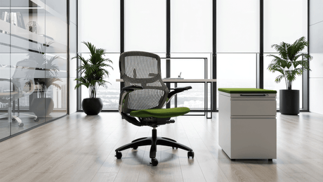 Knoll Generation Chair & Herman Miller Meridian Pedestal Bundle (Renewed) - Office Logix Shop