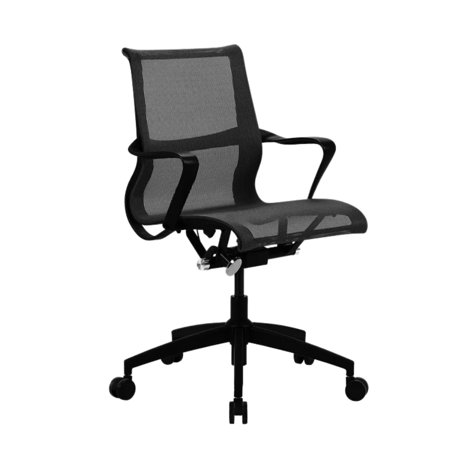 Office Logix Shop Black Mesh Executive Office Mesh Management Chair (New)