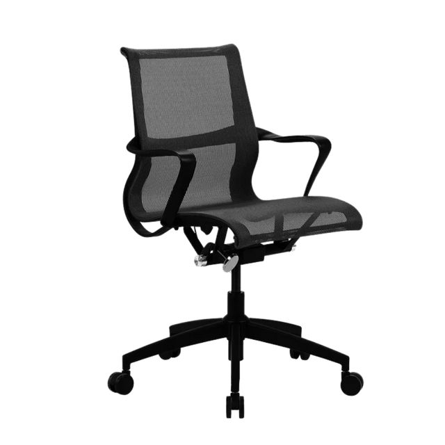 Office Logix Shop Black Mesh Executive Office Mesh Management Chair (New)