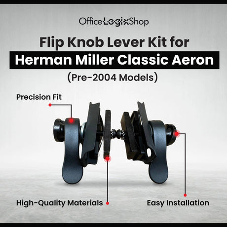 Office Logix Shop Flip Knob (Lever) Kit for Herman Miller Classic Aeron (Before 2004)