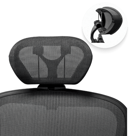 Office Logix Shop Herman Miller Aeron Chair Parts 23103 Graphite (Aeron Remastered) Herman Miller Aeron Remastered Headrest for Size B and C Chairs (Patented)