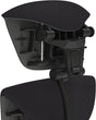 Herman Miller Embody headrest in black balance fabric and graphite frame, close-up view