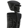 Black ergonomic headrest for Herman Miller Embody office chair, shown in close-up view