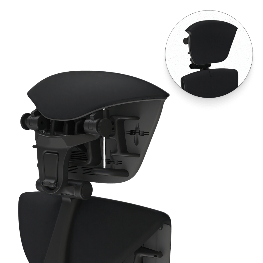 Office Logix Shop Herman Miller Aeron Chair Parts Rhythm Black - Black Fame Herman Miller Embody Headrest by OfficeLogixShop (Non Gaming Embody)