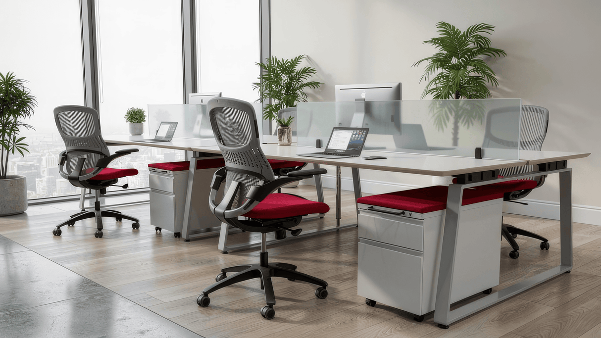 Office Logix Shop Knoll Generation Chair & Herman Miller Meridian Pedestal Bundle (Renewed)