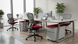 Office Logix Shop Knoll Generation Chair & Herman Miller Meridian Pedestal Bundle (Renewed)