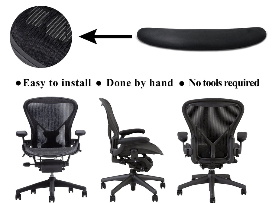 Seat foam insert replacement for Herman Miller Aeron chair sizes B and A showing premium density foam