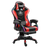 Office Logix Shop Office Chairs Red Gaming Chair with Light and Massage Lumbar support (New)