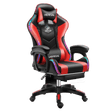 Office Logix Shop Office Chairs Red Gaming Chair with Light and Massage Lumbar support (New)