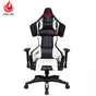 Black and white ergonomic high-back gaming chair with headrest and lumbar support, Office Logix