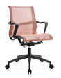 Red mesh executive office chair with black armrests and rolling base from Office Logix Shop