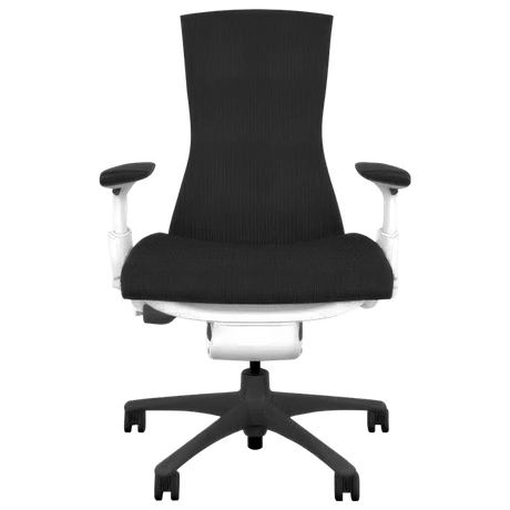 Office Logix Shop White Frame / Black Fabric Herman Miller Embody Chair (Renewed)