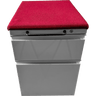 OfficeLogixShop Office Chair Parts Red Herman Miller Meridian Mobile Pedestal Steel Filing & Storage (Renewed)
