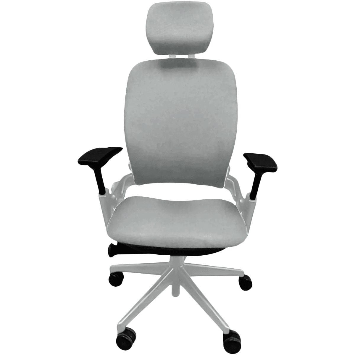 OfficeLogixShop Office Chairs Platinum / Gray Steelcase Leap V2 Chair with Headrest Saving Bundle