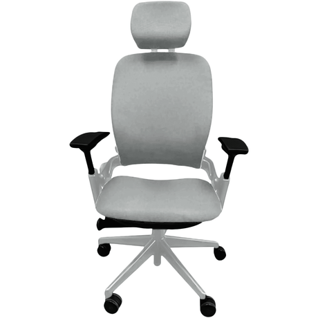 OfficeLogixShop Office Chairs Platinum / Gray Steelcase Leap V2 Chair with Headrest Saving Bundle