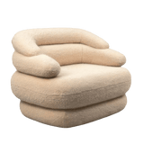 Soar Sculptural Swivel Sofa in Faux Shearling - Office Logix Shop