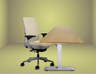 Steelcase Amia Chair and Herman Miller Top Bamboo Standing Desk Bundle - Office Logix Shop