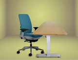 Steelcase Amia Chair and Herman Miller Top Bamboo Standing Desk Bundle - Office Logix Shop