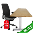 Steelcase Amia Chair and Herman Miller Top Bamboo Standing Desk Bundle - Office Logix Shop