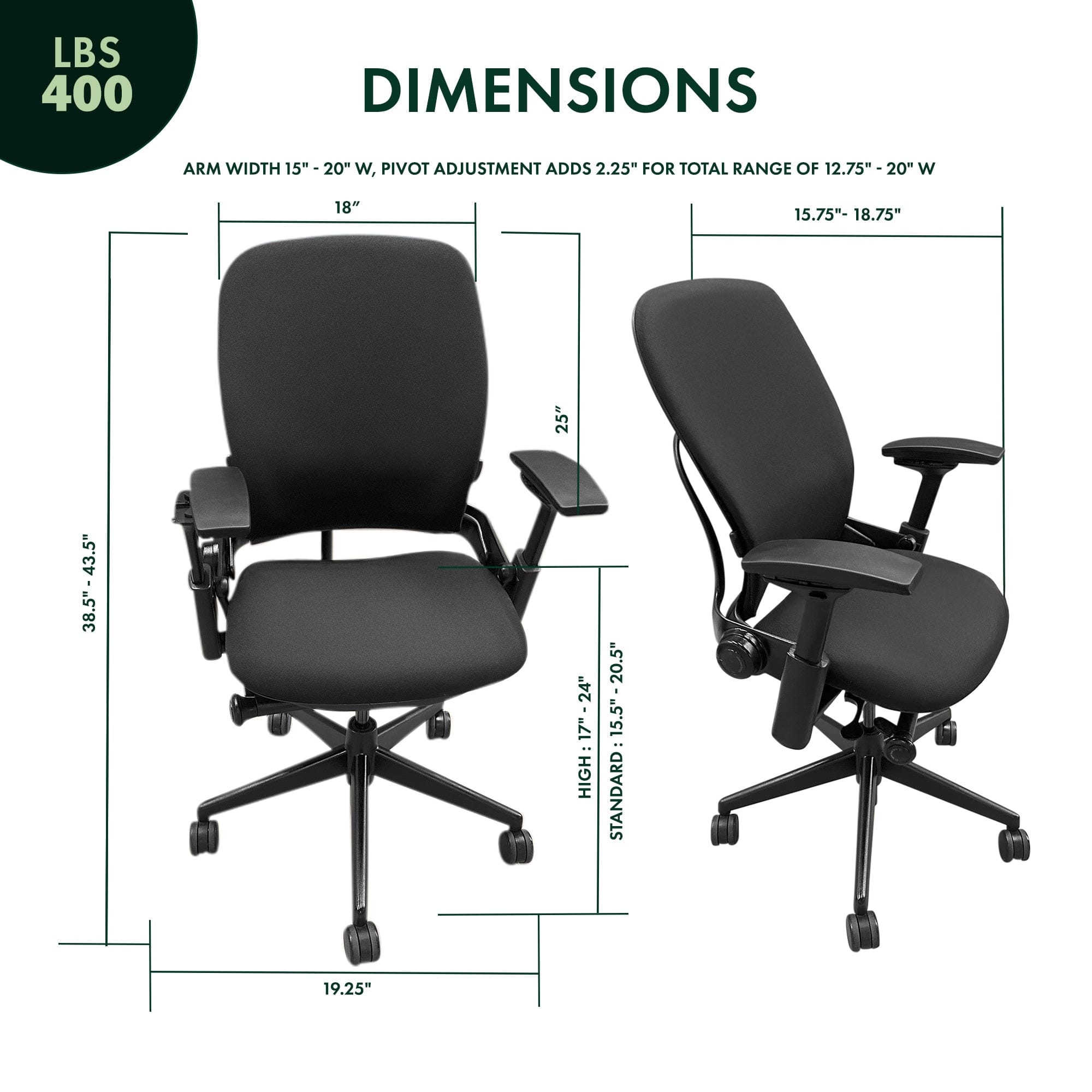 Steelcase Leap V2 Chair | Black Renewed Chair