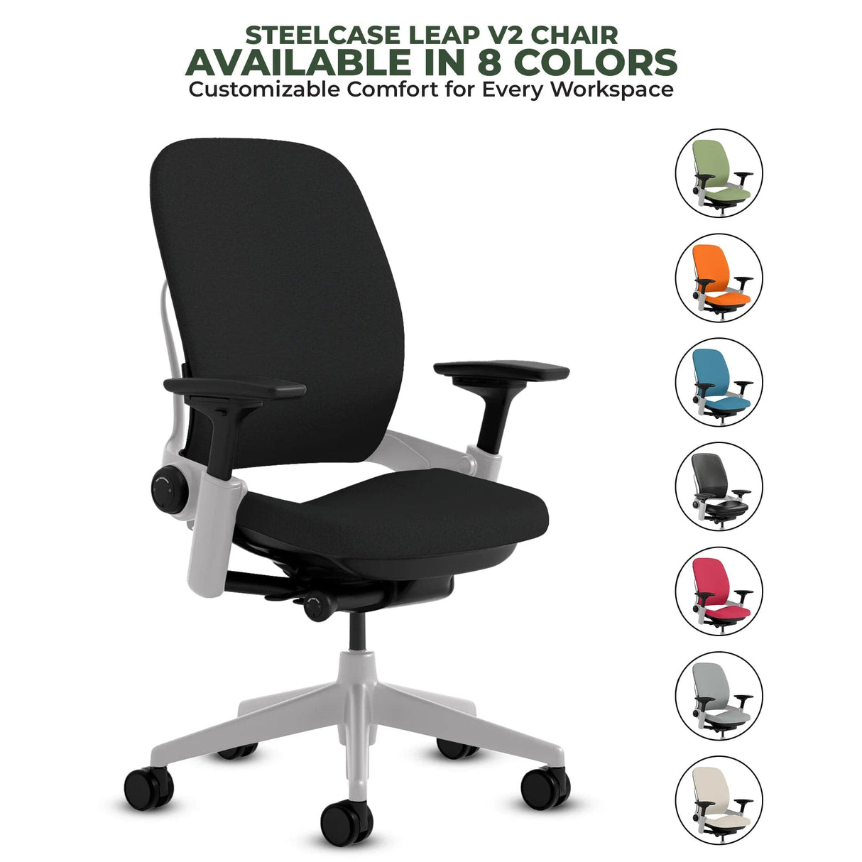 Steelcase Leap V2 Chair | Steelcase Ergonomic Office Chair Steelcase Leap V2 Chair | Steelcase Ergonomic Office Chair