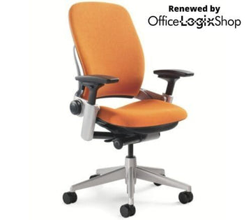 Steelcase Office Chairs Orange Steelcase Leap V2 - Fully Loaded w/Lumbar Support (Renewed)