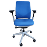 Steelcase Office Task Chair Blue Fabric - Titanium Frame Steelcase Amia Task Chair (Platinum Frame) Fully Renewed