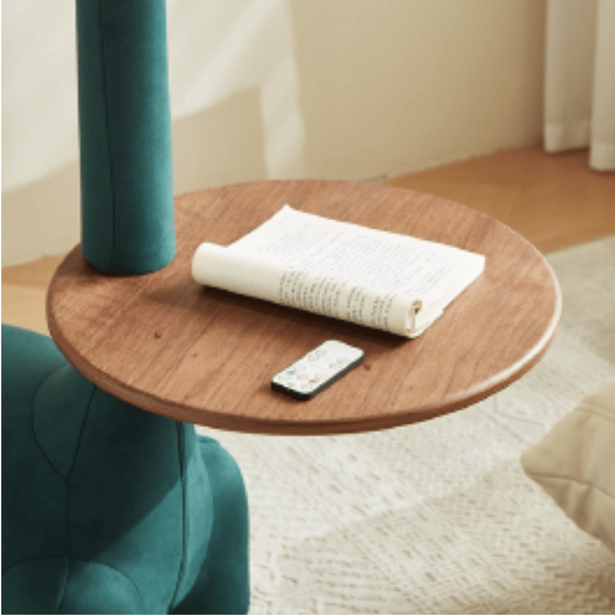 The Dino Accent Table & Floor Lamp with Rotating Tray - Office Logix Shop