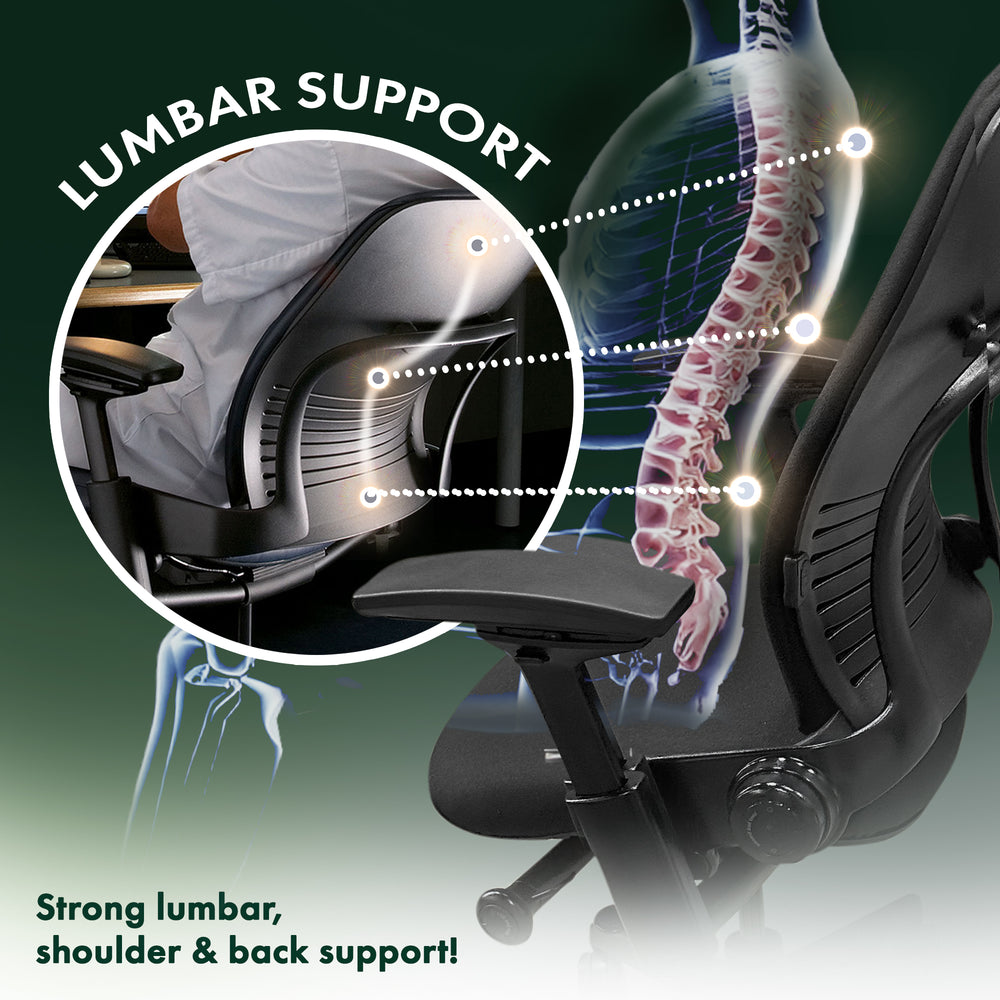 Steelcase Leap V2: LiveBack and adaptive lumbar support